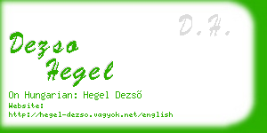 dezso hegel business card